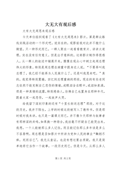 大无大有观后感 (5).docx