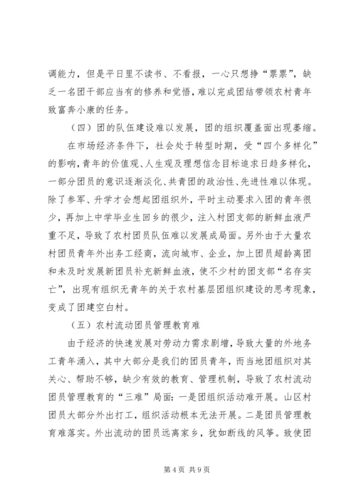 关于农村基层团组织建设的思考 (7).docx