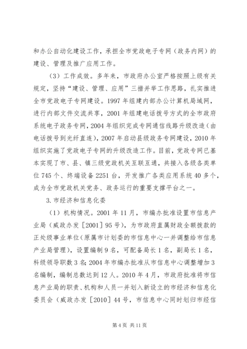 全市电子政务工作情况调研.docx