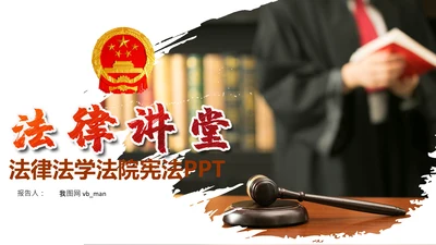 法院法律法学宪法刑法法庭律师PPT模板