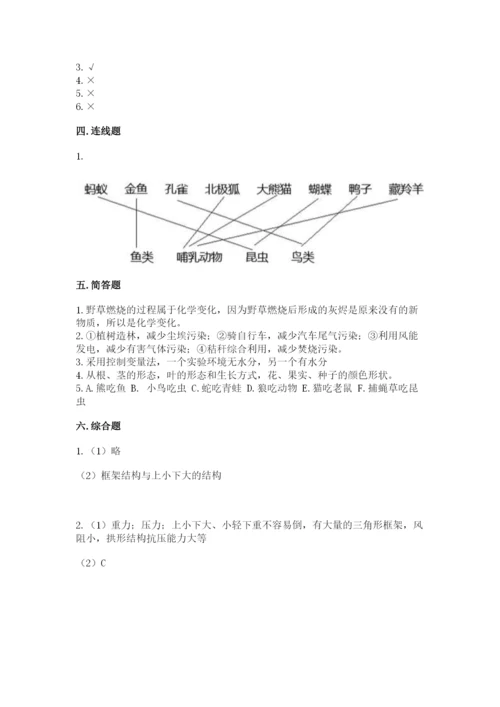 教科版科学六年级下册期末测试卷【全优】.docx