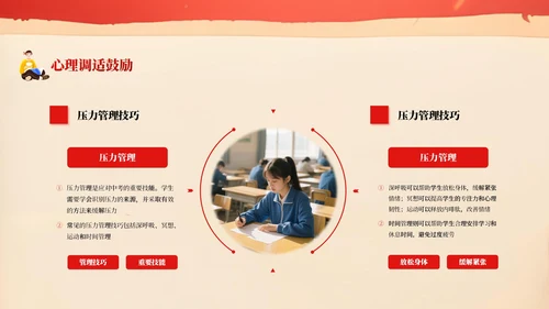 红色系决胜中考课件PPT模板