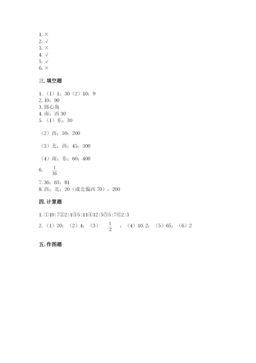 六年级上册数学期末测试卷带答案（考试直接用）.docx