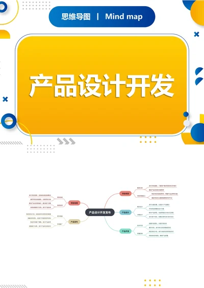 产品设计开发发布职场思维导图