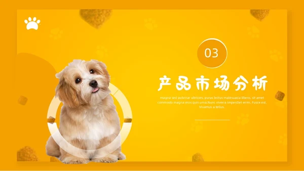 橙色简约宠物行业商业计划书PPT