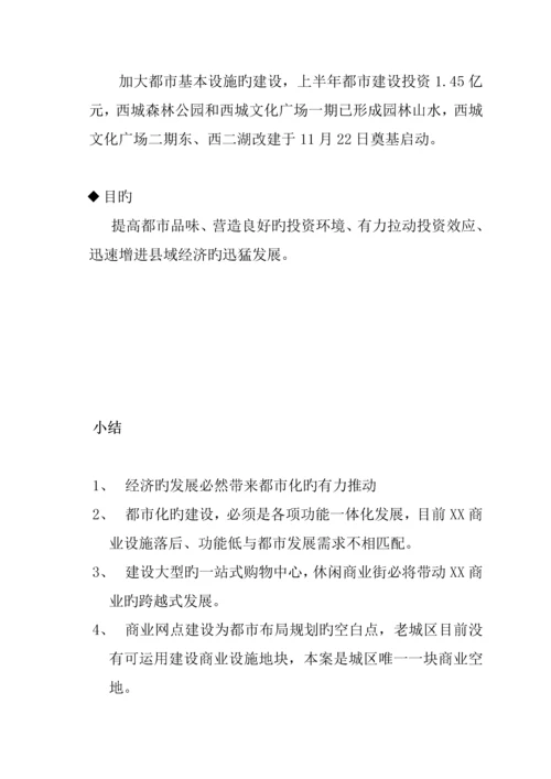 商业地产专项项目开发前期专题研究报告.docx