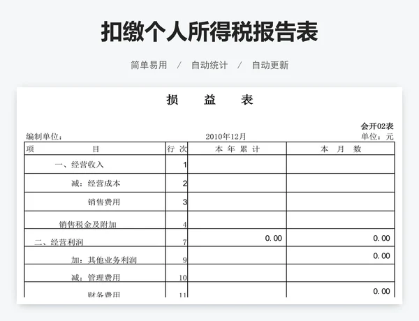 扣缴个人所得税报告表