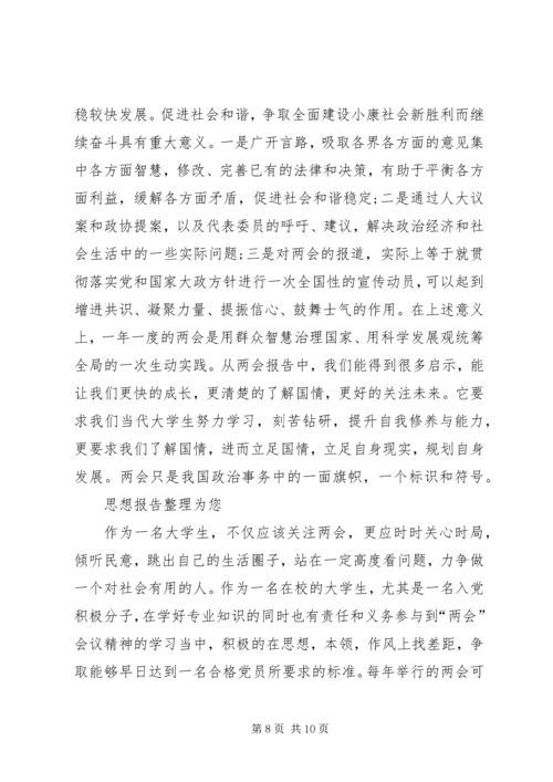 篇一：20XX年两会学习心得——十三五规划.docx