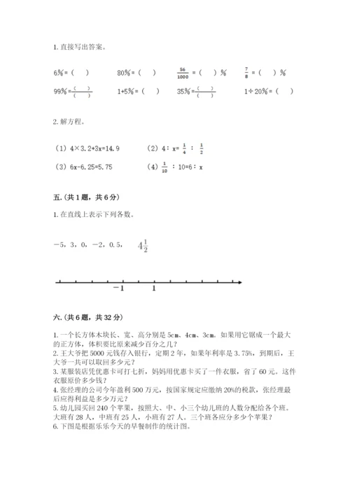 青岛版六年级数学下册期末测试题精品（考点梳理）.docx