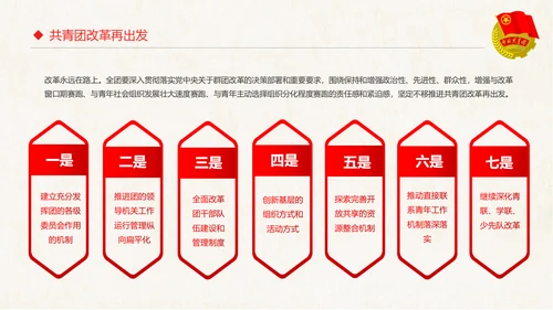 红色大气共青团十八大学习解读PPT模板