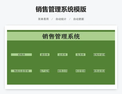 销售管理系统模版