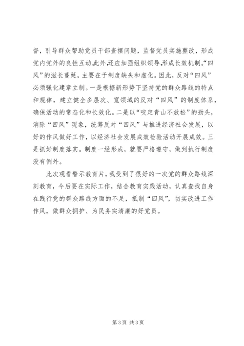 警钟长鸣防微杜渐——四风之害心得体会_1 (2).docx