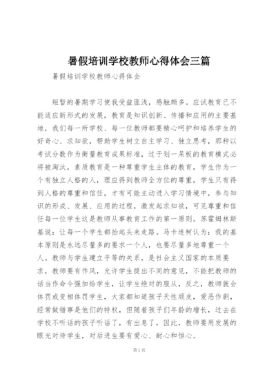 暑假培训学校教师心得体会三篇.docx