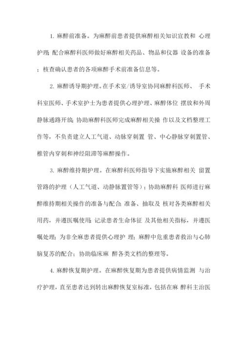 麻醉专科护理工作要求.docx