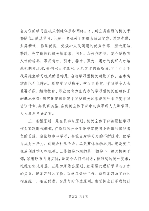 关于创建学习型机关的实施意见 (6).docx