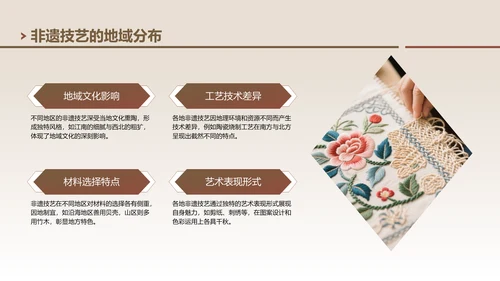 棕色中国风非遗技艺与精神的传承PPT模板