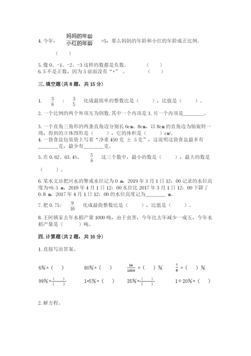 潞城市六年级下册数学期末测试卷标准卷.docx