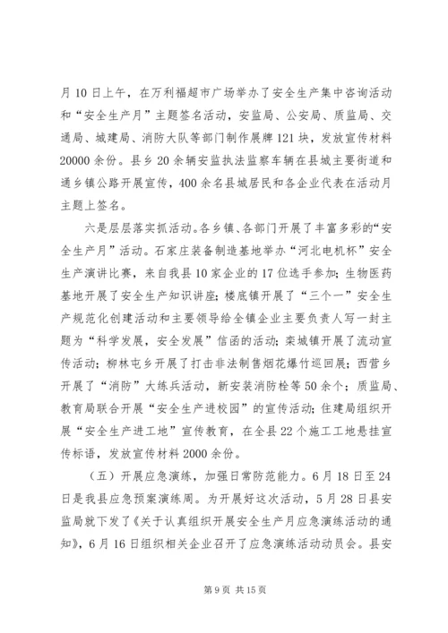 县安监局工作报告 (2).docx