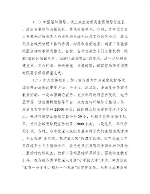 全域无垃圾清理整治工作总结集合4篇