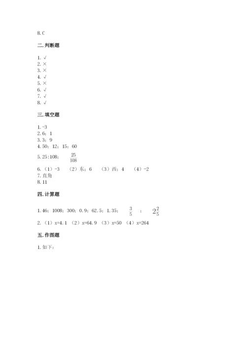 人教版六年级下册数学期末测试卷带答案（轻巧夺冠）.docx