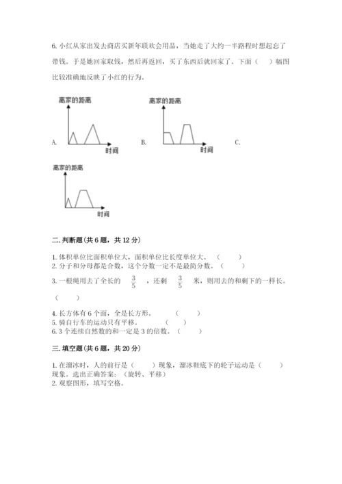 人教版小学五年级下册数学期末卷含答案（b卷）.docx