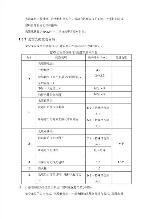 光纤施工要求要求规范及验收实用实用标准