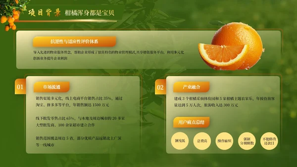 黄绿色高级创赛风农产品汇报PPT模板