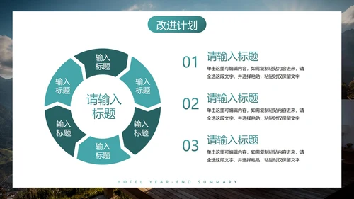 高级实景酒店年终总结汇报PPT模板