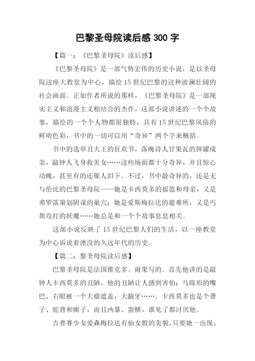 巴黎圣母院读后感300字.docx