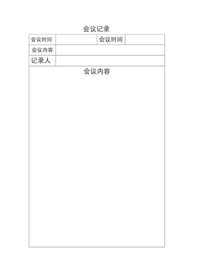 会议记录模板