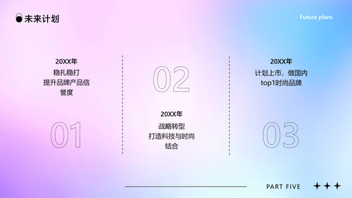 蓝紫色创意时尚渐变风品牌宣传推广