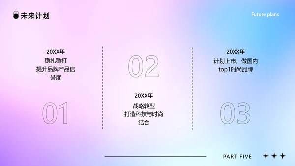 蓝紫色创意时尚渐变风品牌宣传推广