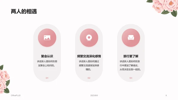 粉色简约婚礼庆典介绍市场营销PPT模板