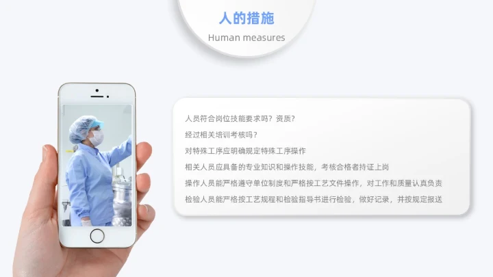 蓝色月度汇报工作汇报工作报告医疗科技简约通用人机环测人机料法环