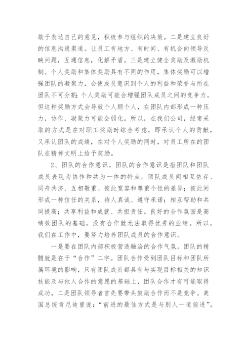 团队管理的重要性有哪些.docx