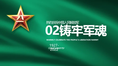 建军95周年八一建军节工作总结PPT