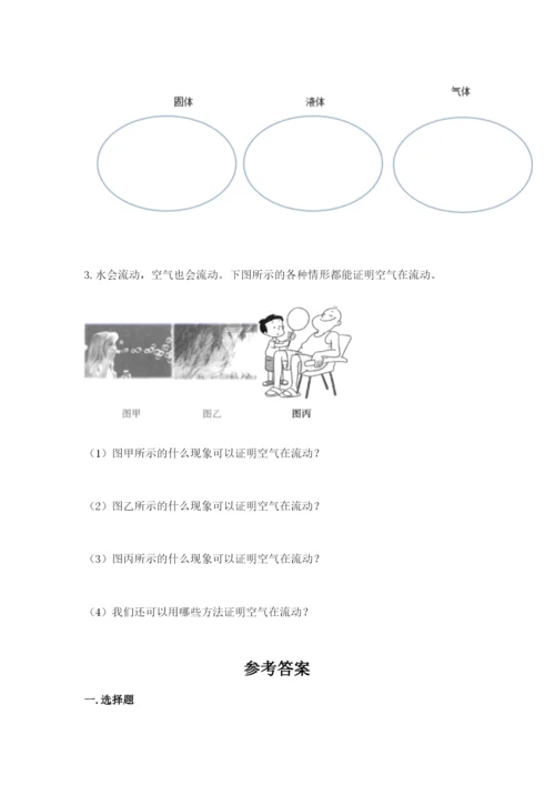 教科版小学三年级上册科学期末测试卷精品【实用】.docx