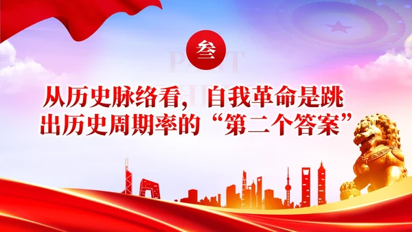 红色党政准确把握党的自我革命的深刻内涵党课课件PPT党建
