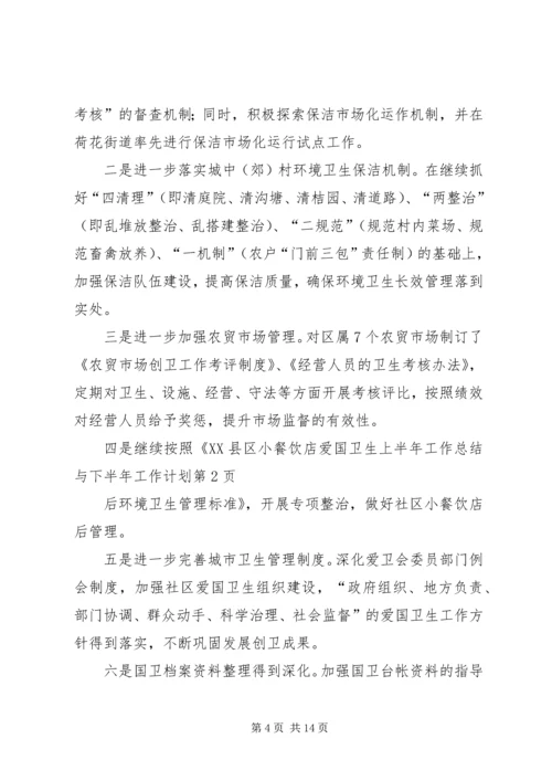 爱国卫生上半年工作总结与下半年工作计划.docx