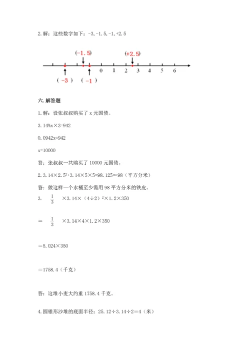 人教版六年级下册数学期末测试卷及答案【考点梳理】.docx