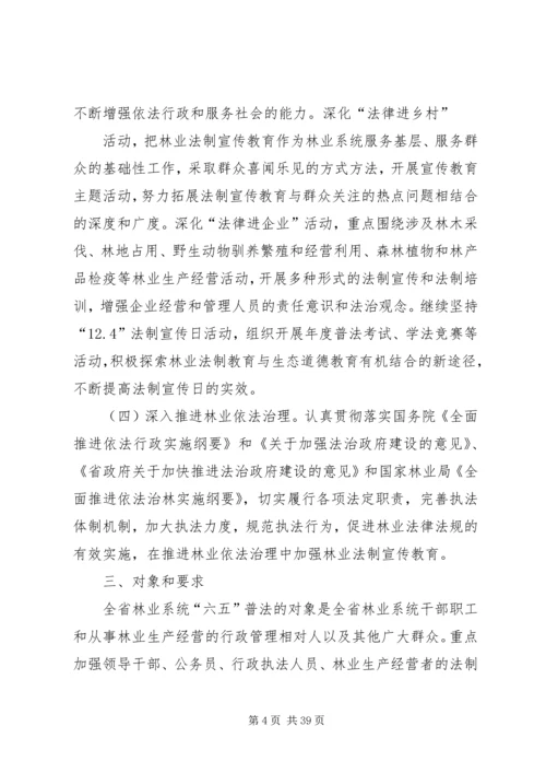 省林业系统法制宣传教育第六个五年规划.docx