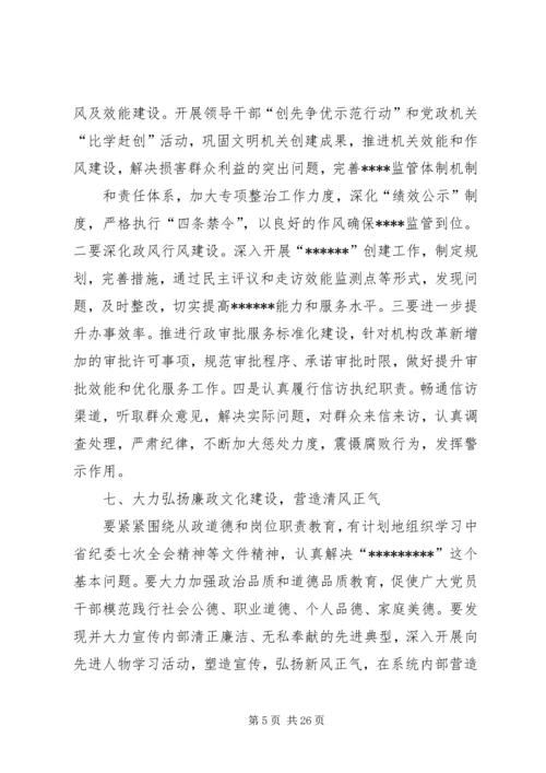 第一篇：党风廉政建设工作要点XX县XX局.docx