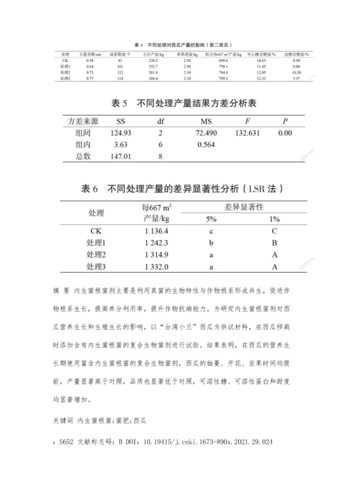 一种富含内生菌根菌的复合生物菌剂在西瓜上的应用.docx