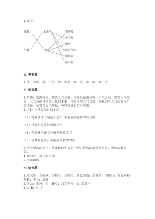 教科版小学三年级上册科学期末测试卷及完整答案（网校专用）.docx