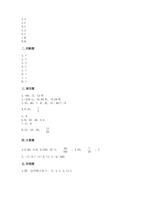 北师大版小学六年级下册数学期末检测试题精品（考试直接用）.docx