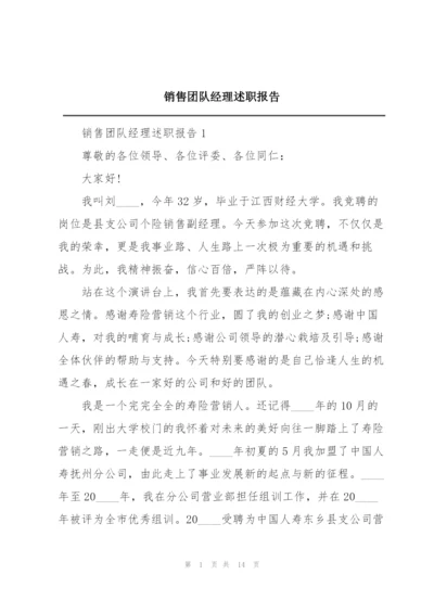 销售团队经理述职报告.docx