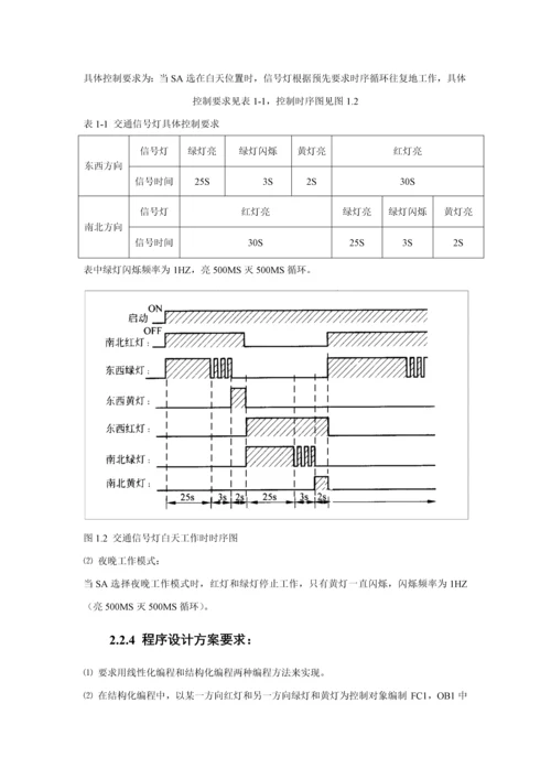 PLCs红绿灯交通灯程序设计方案报告书.docx