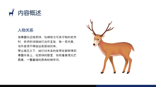 蓝黑手绘风格经典图书房思琪的初恋乐园分享PPT课件读书分享