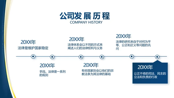 蓝色大气党建法律讲座工作总结PPT
