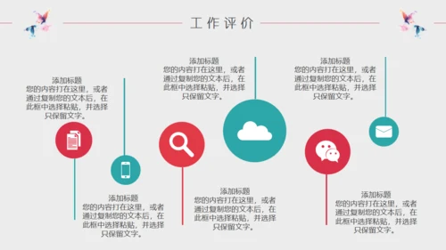 2019高清水彩蝴蝶业绩汇报通用PPT模版